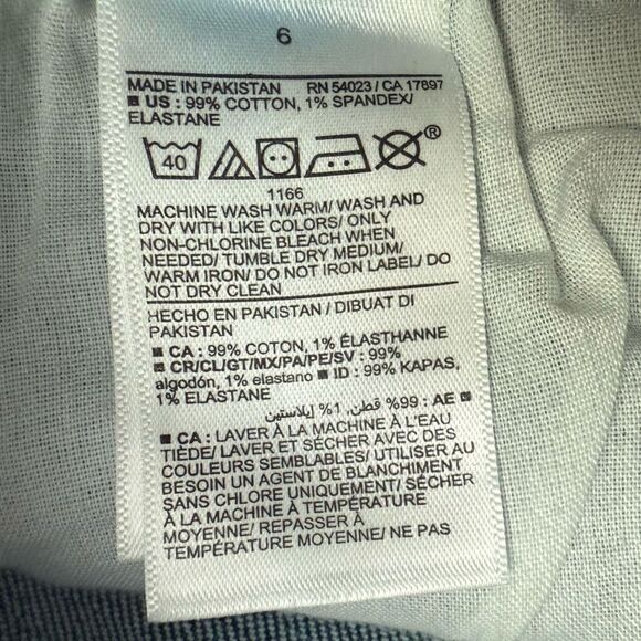 Old Navy High Rise Curvy O.G. Straight Jeans Distressed Women’s Size 6 - Picture 6 of 7